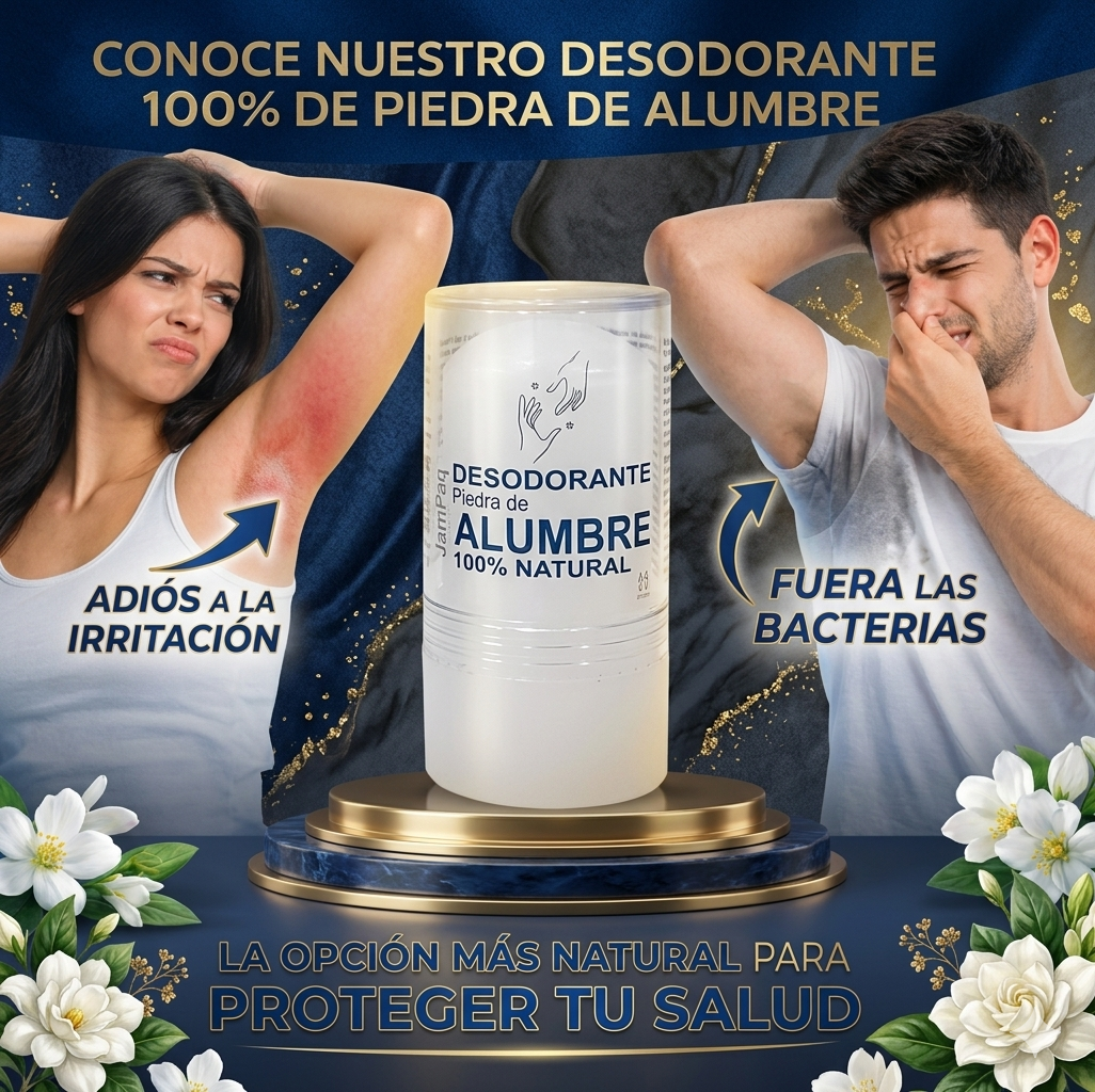 Desodorante piedra alumbre 100% natural - Aclara y protege