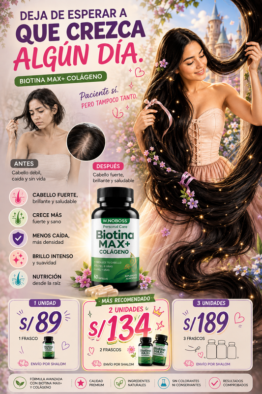 BIOTINA MAX + COLÁGENO