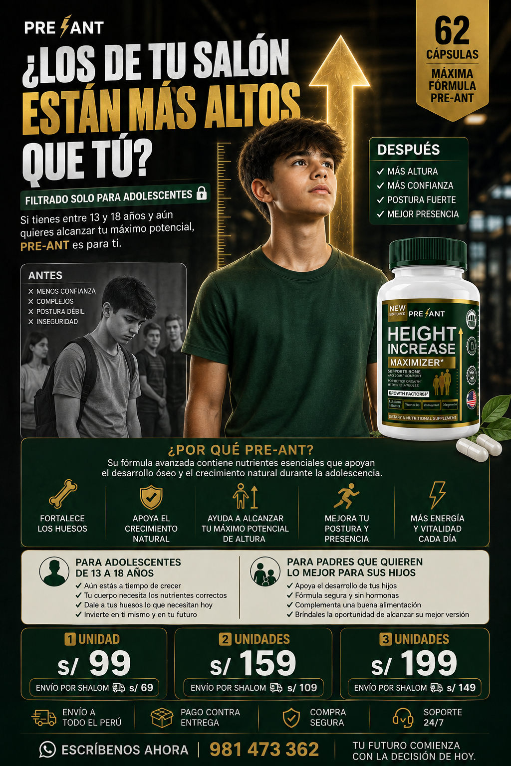 PRETANT - Aumento de estatura para Adolescentes y Jovenes