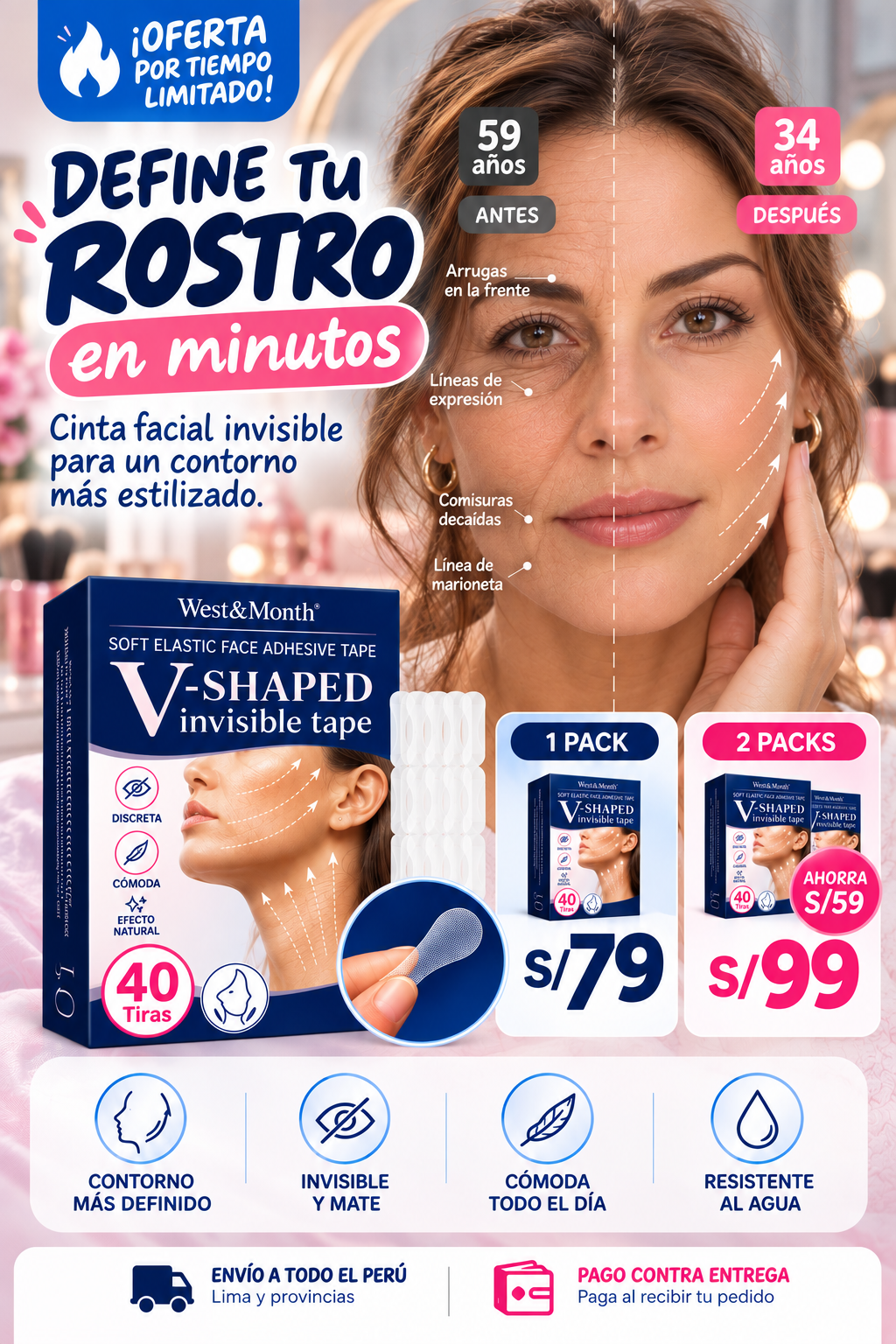 CINTA INVISIBLE FACIAL V-SHAPE
